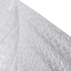 Detalle de las burbujas de aire en el plástico protector