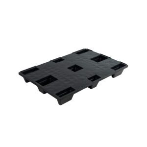 Europalet encajable negro para logística eficiente (28917)