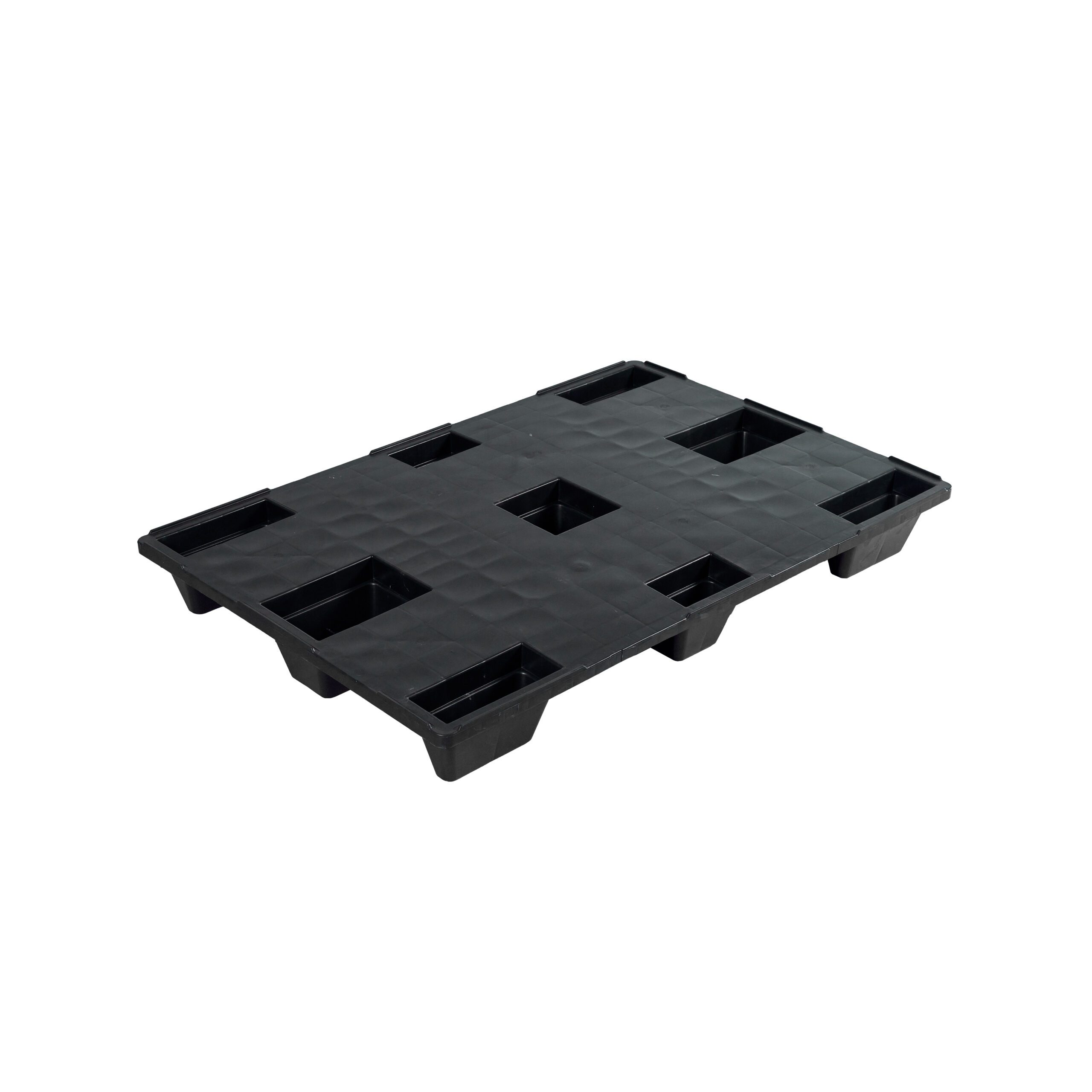 Europalet encajable negro para logística eficiente (28917)