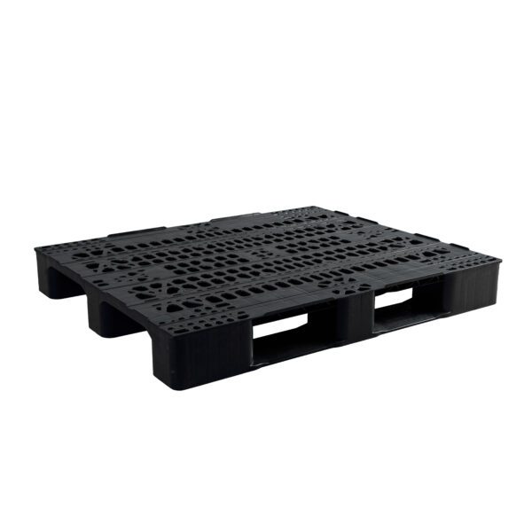 palet de carga pesada Americano Heavy de plástico Fijaplast de 1200x1000 mm con superficie abierta, mostrando su diseño robusto (8319)