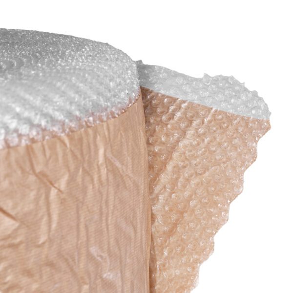 Protección de doble cara con Plástico de Burbujas y Kraft