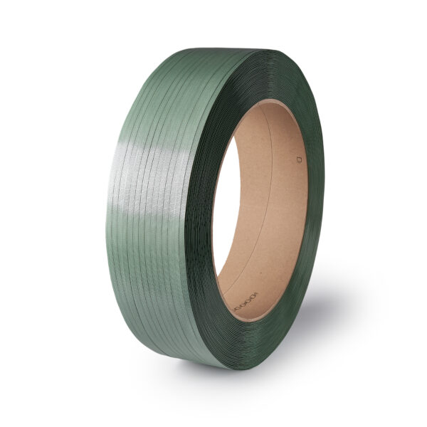 bobina de fleje de poliester grafilado verde 11x0.5mm 100 por cien reciclado