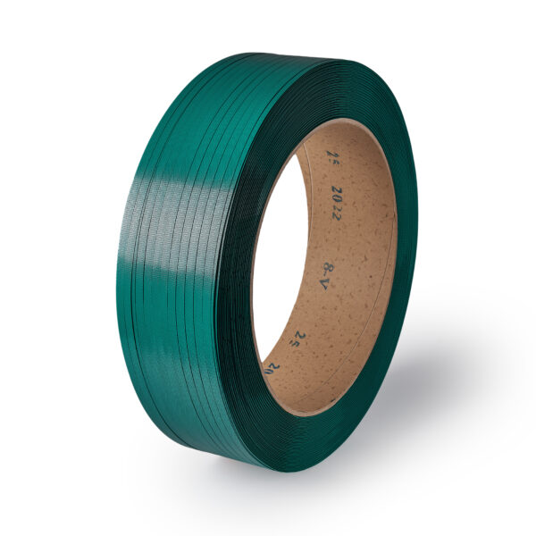 bobina de fleje de poliester verde 12x0.6mm 100 por cien reciclado
