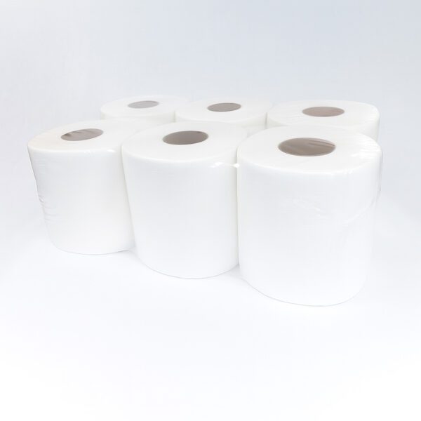 Bobina mecha celulosa de 2 capas en pack de 6