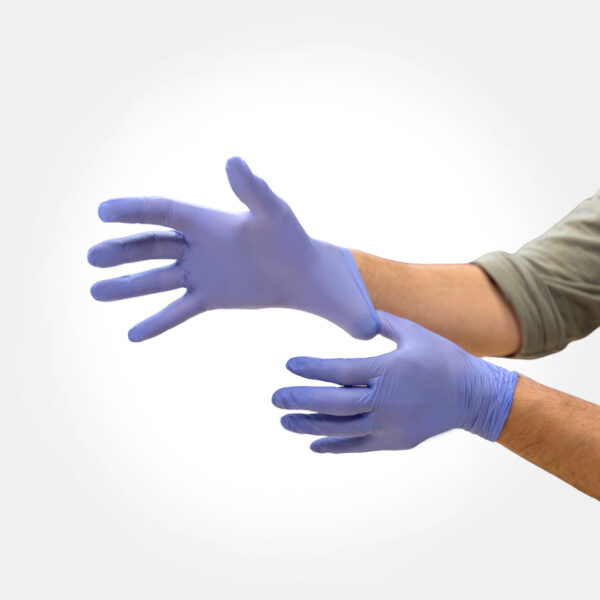 Guantes de nitrilo azul sin polvo SANYC Sensitive
