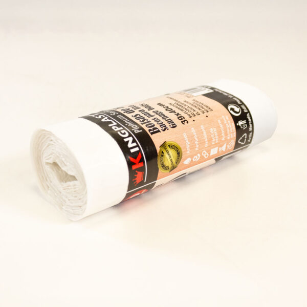 rollo bolsa de basura blanca 10 litros autocierre (05717)