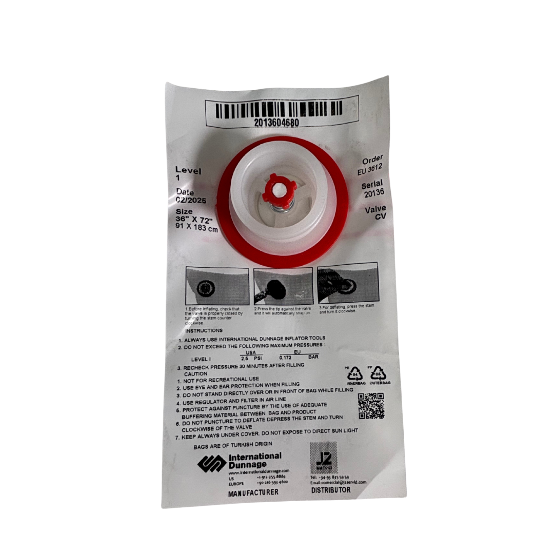 12680 instrucciones de uso del airbag de rafia y válvula de seguridad