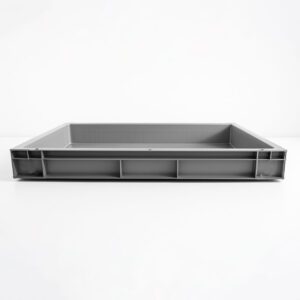 Caja de Plástico Eurobox 600x400x73mm | Almacenaje Apilable en Color Gris 564