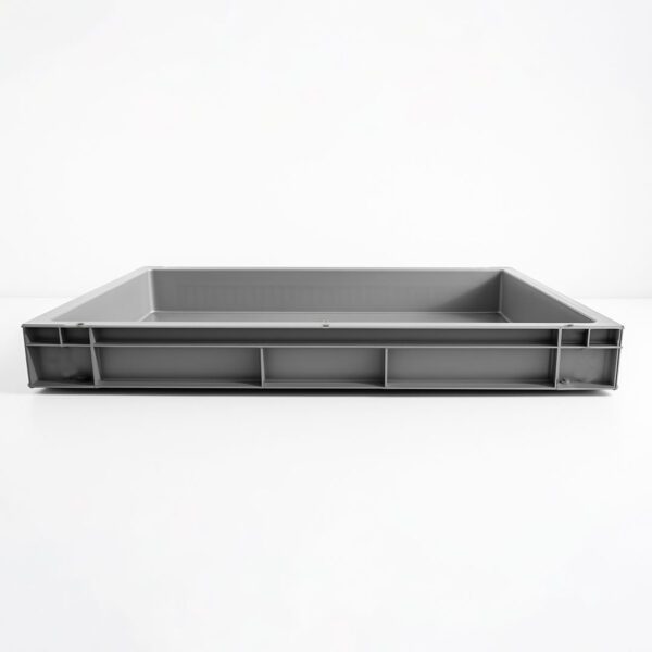 Caja de Plástico Eurobox 600x400x73mm | Almacenaje Apilable en Color Gris 564