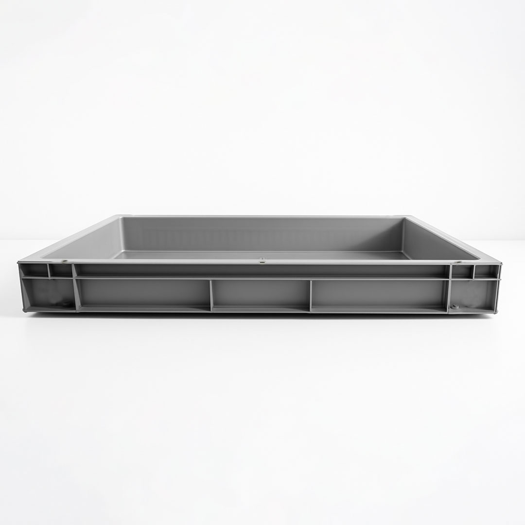 Caja de Plástico Eurobox 600x400x73mm | Almacenaje Apilable en Color Gris 564