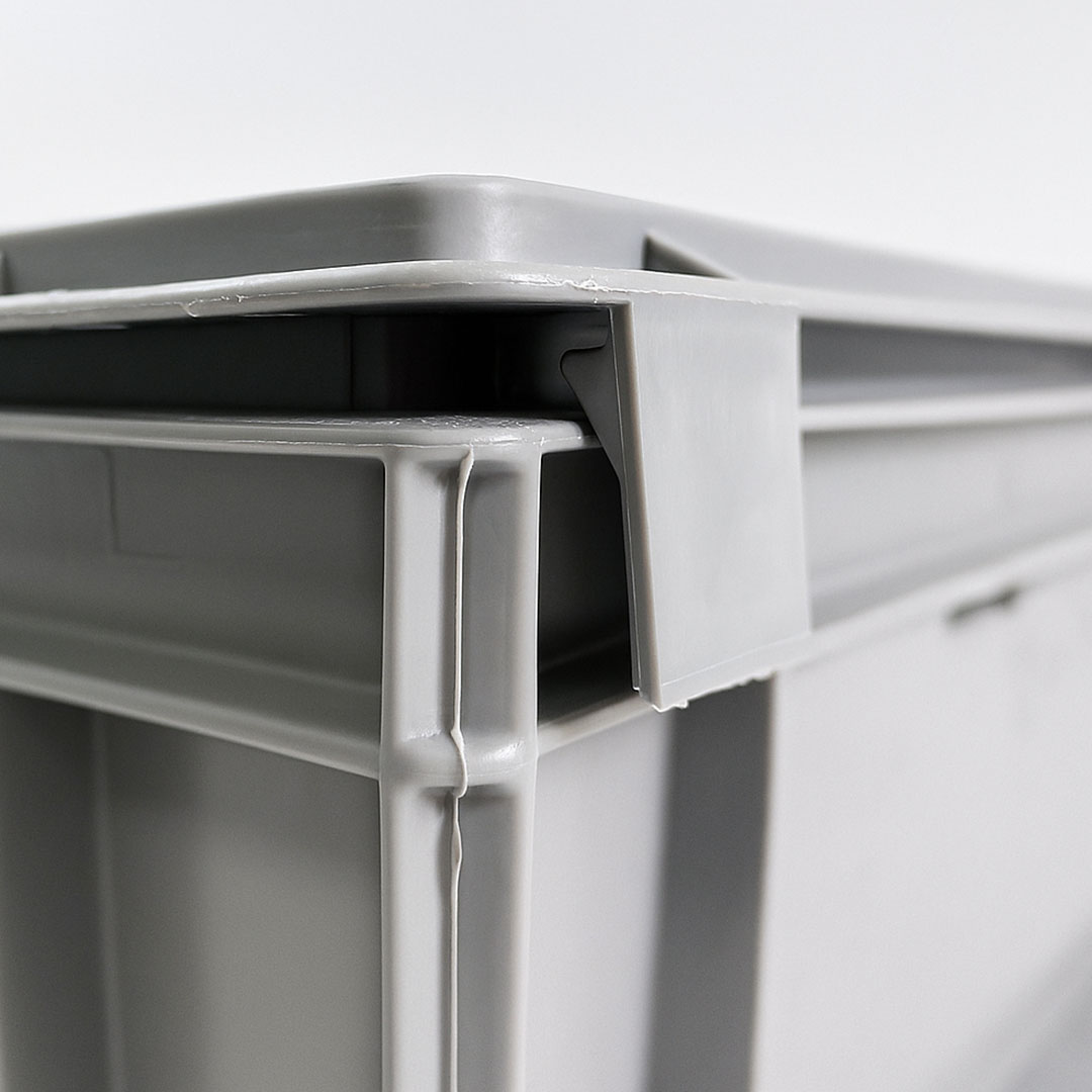 Caja de almacenaje de plástico Eurobox de 600x400x150 mm, apilable y lisa, ideal para logística y almacenaje cajas 563