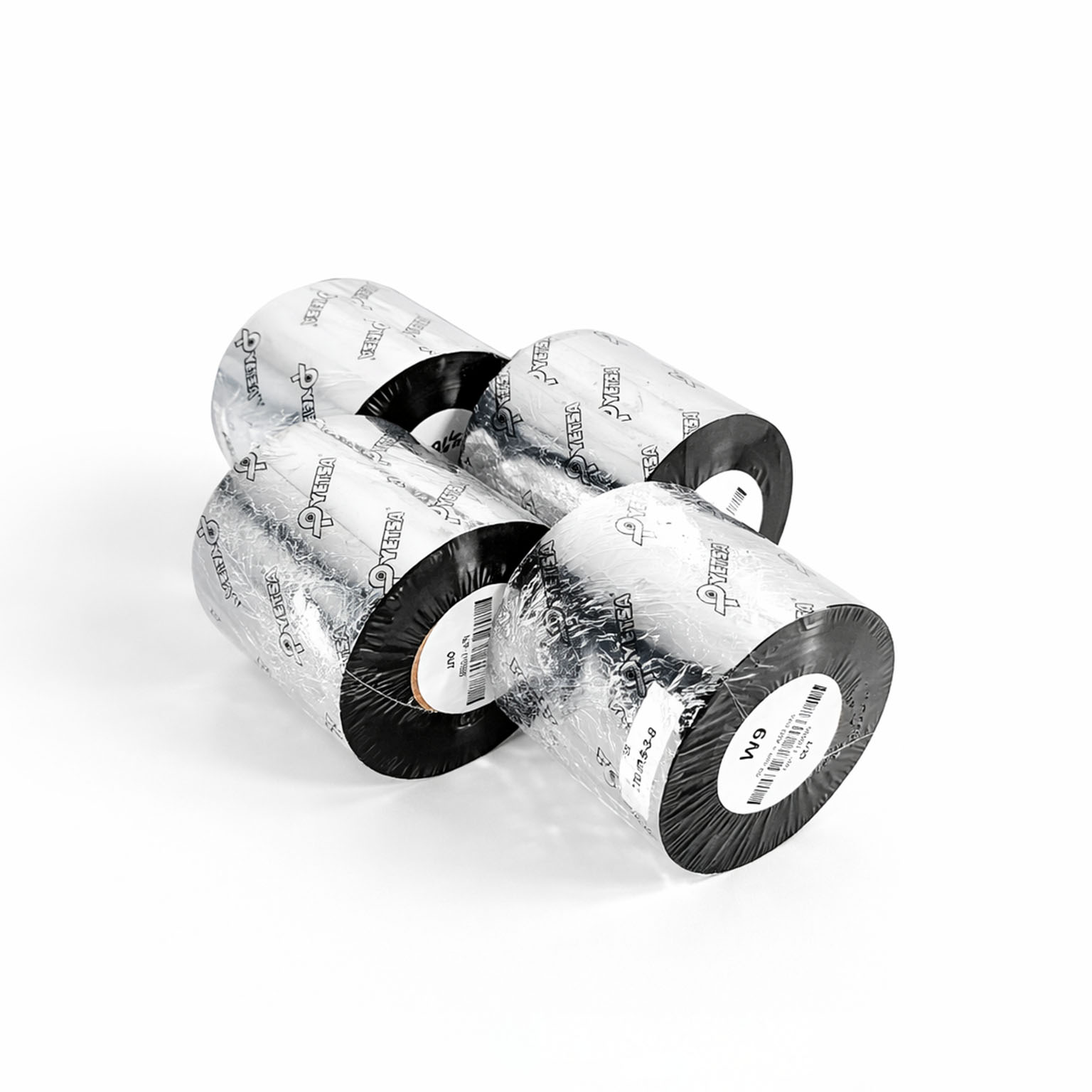 cuatro rollos de cinta ribbon para impresoras