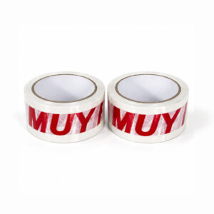Precinto solvente blanco letras rojas
