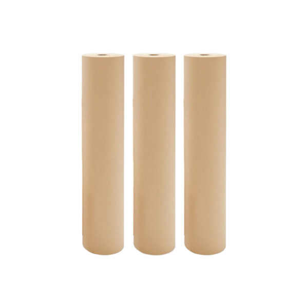 Tres bobinas papel kraft para embalaje